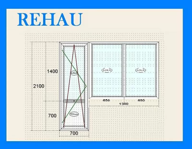 Металлопластиковые  окна Rehau