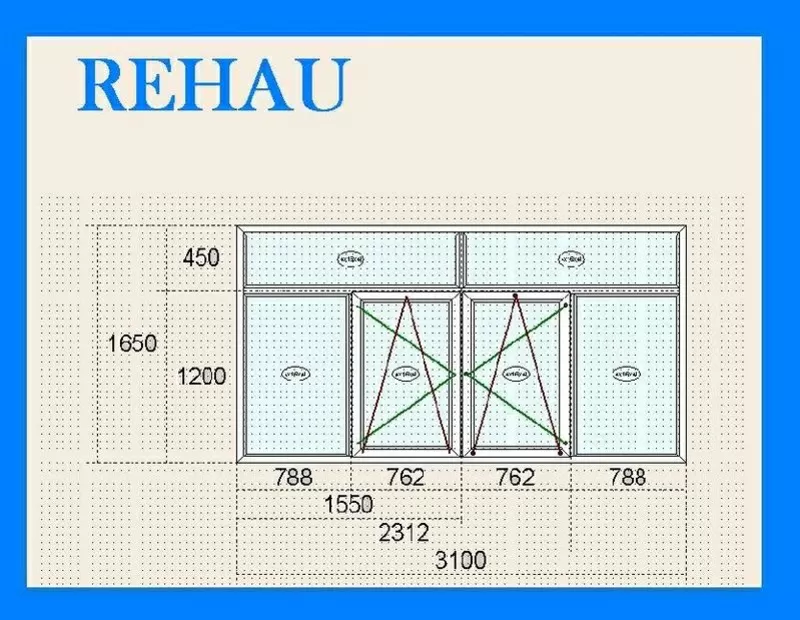 Металлопластиковые  окна Rehau 2