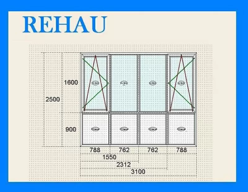 Металлопластиковые  окна Rehau 5