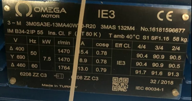 3M0SA3E-13MA40BT0 Omega-Motor