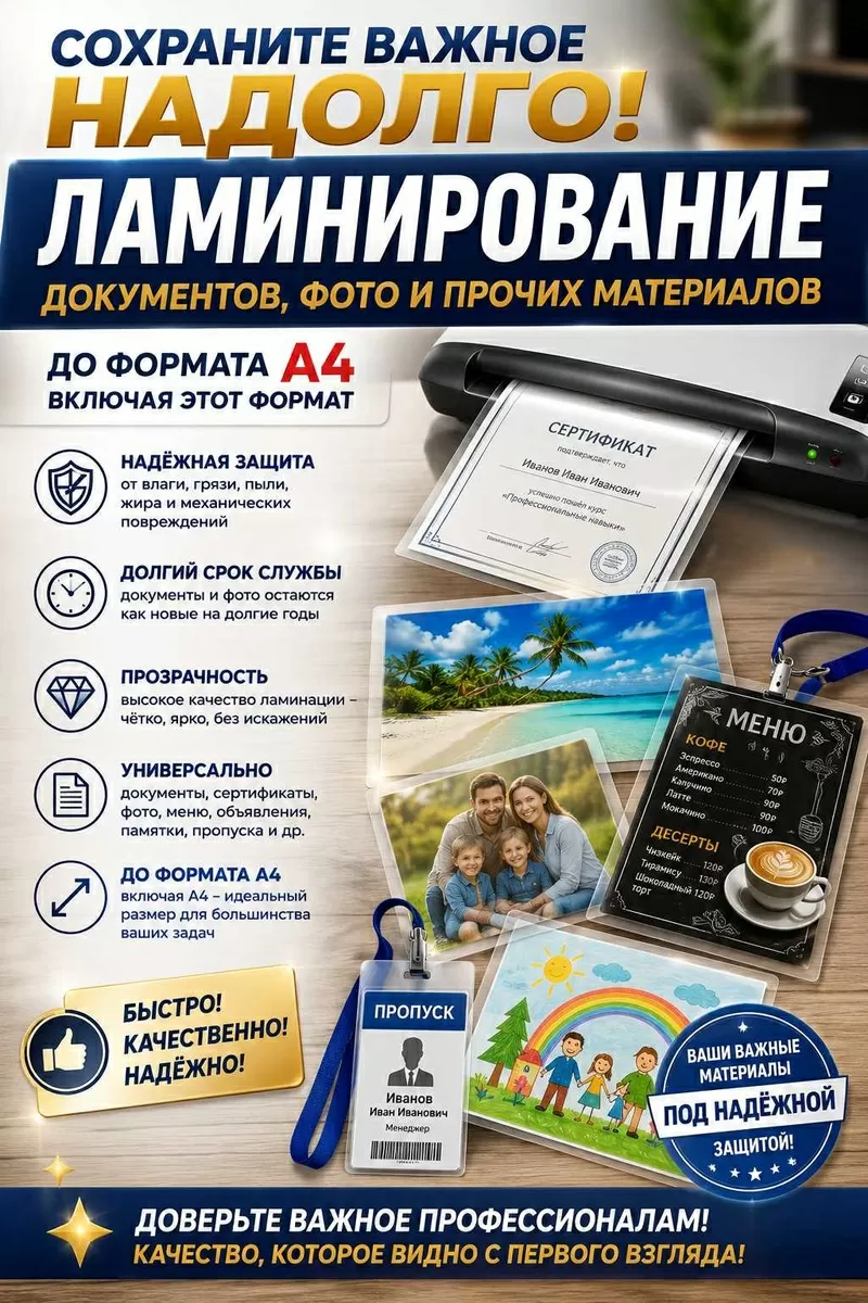Ламінування документів та фото у Сумах – захист того, що важливо! 2